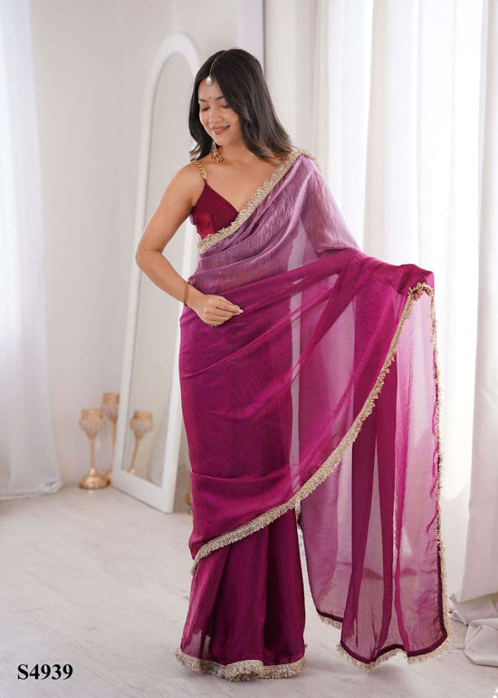 MAHOTSAV SIYA Fandy Satin Printed Saree - Amrah Wholesale