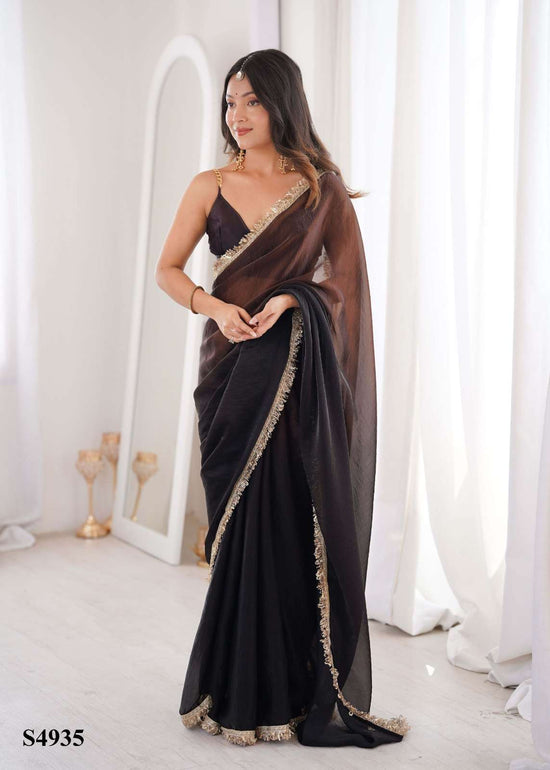 MAHOTSAV SIYA Fandy Satin Printed Saree - Amrah Wholesale