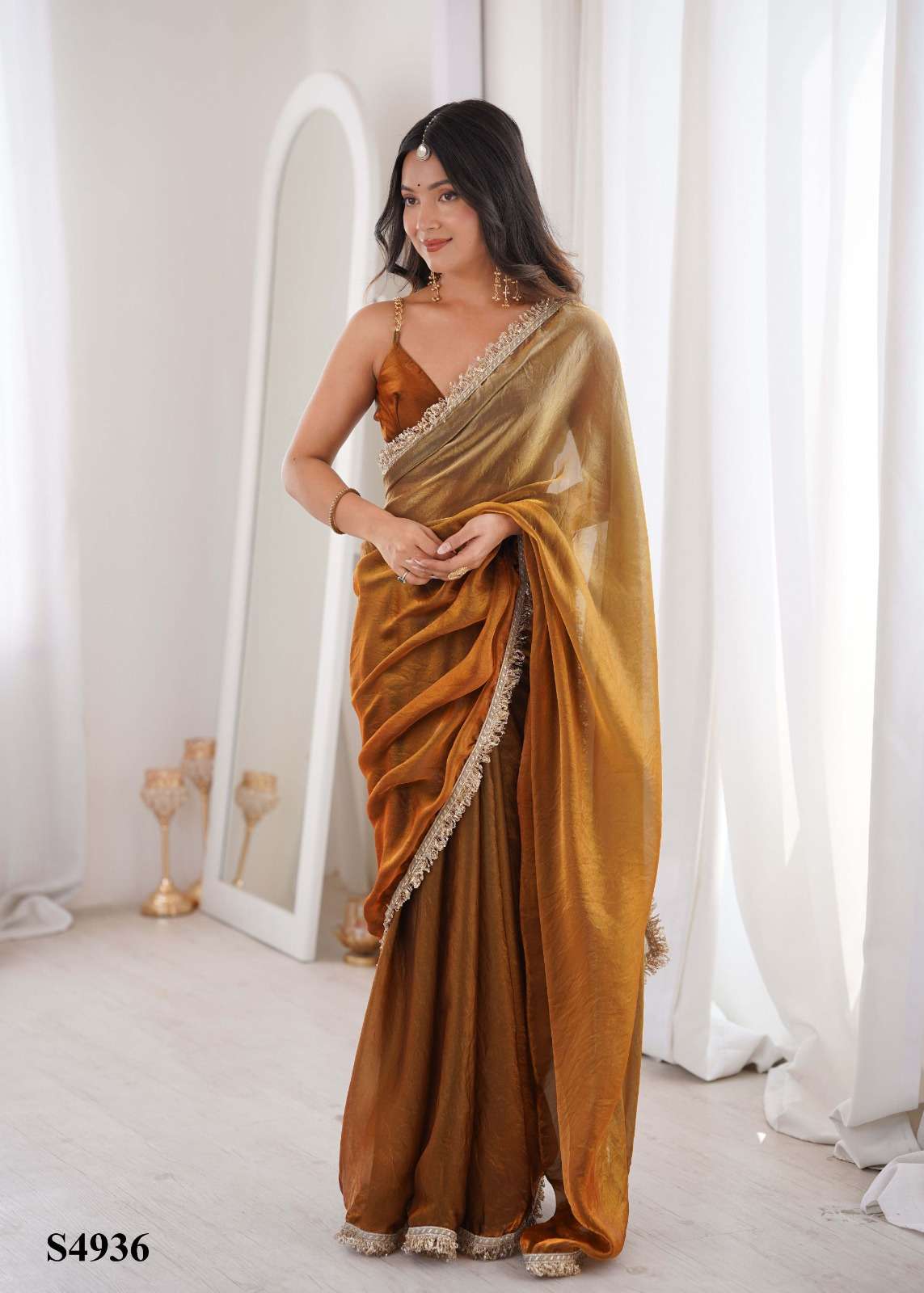 MAHOTSAV SIYA Fandy Satin Printed Saree - Amrah Wholesale