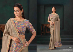 Mahotsav Zaahira Organza Satin Saree