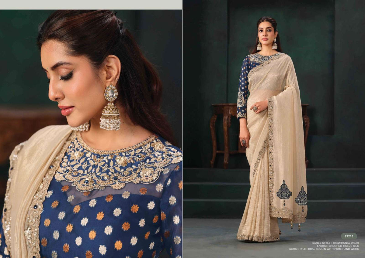 Mahotsav Zaahira Organza Satin Saree