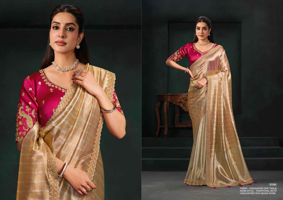 Mahotsav Zaahira Organza Satin Saree