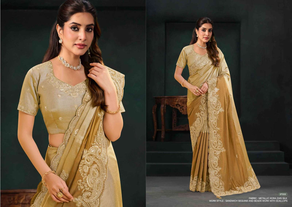 Mahotsav Zaahira Organza Satin Saree