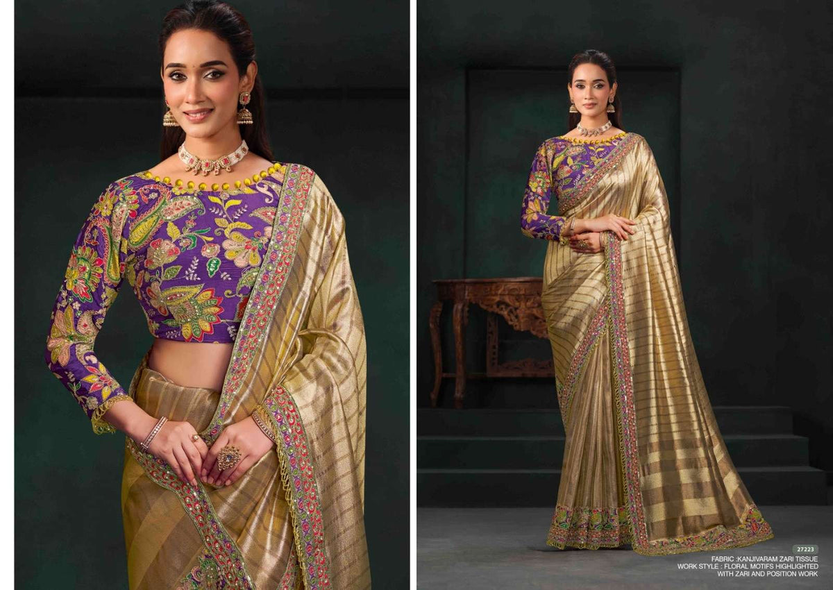 Mahotsav Zaahira Organza Satin Saree