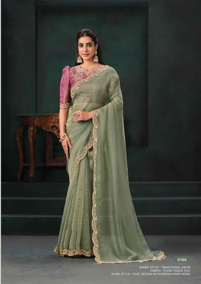 Mahotsav Zaahira Organza Satin Saree