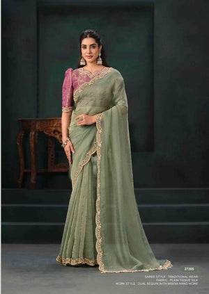 Mahotsav Zaahira Organza Satin Saree