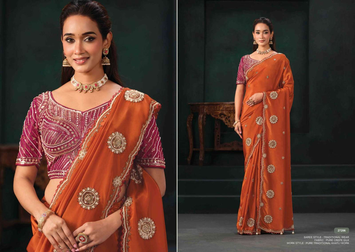 Mahotsav Zaahira Organza Satin Saree