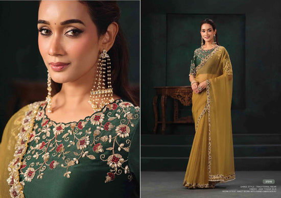 Mahotsav Zaahira Organza Satin Saree