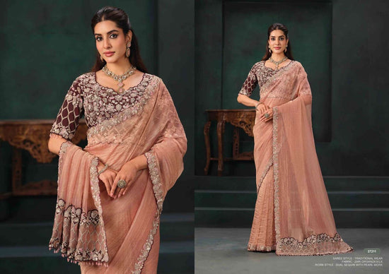 Mahotsav Zaahira Organza Satin Saree