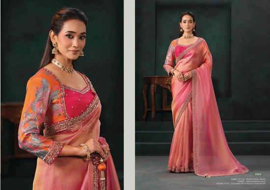 Mahotsav Zaahira Organza Satin Saree