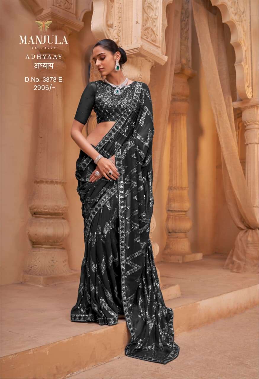 MANJULA ADHYAAY Georgette Printed Saree