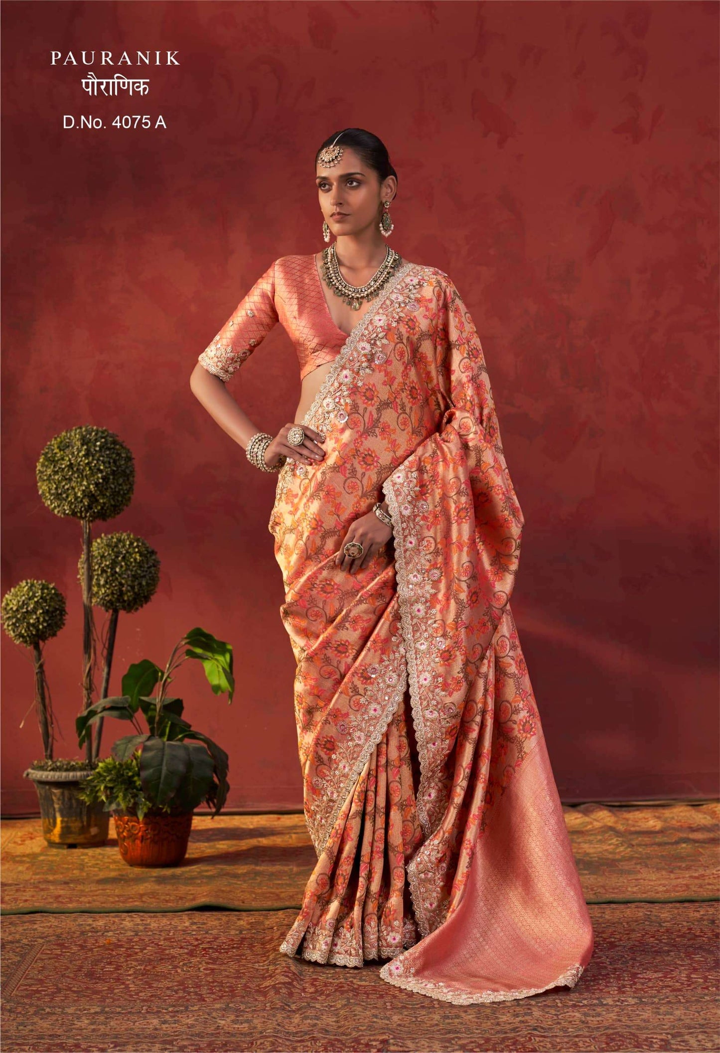 MANJULA PAURANIK 4075 Viscose Embroidered Premium Saree