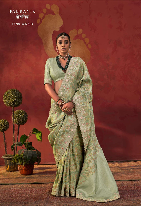 MANJULA PAURANIK 4075 Viscose Embroidered Premium Saree