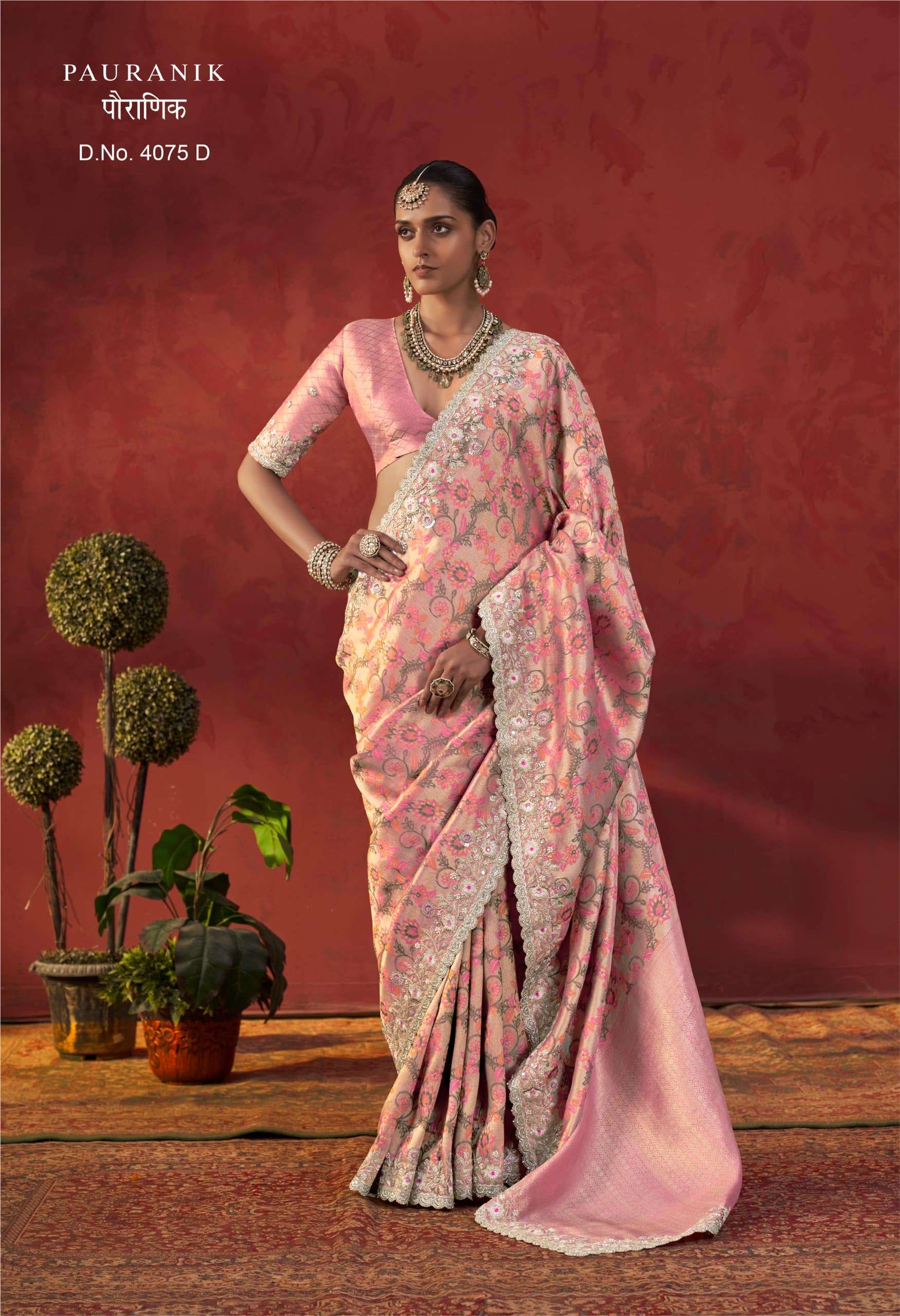 MANJULA PAURANIK 4075 Viscose Embroidered Premium Saree