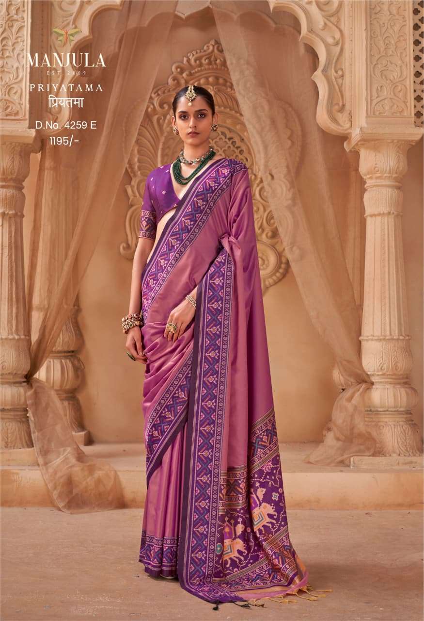 MANJULA PRIYATAMA 4259 Soft Silk Printed Saree - Amrah Wholesale