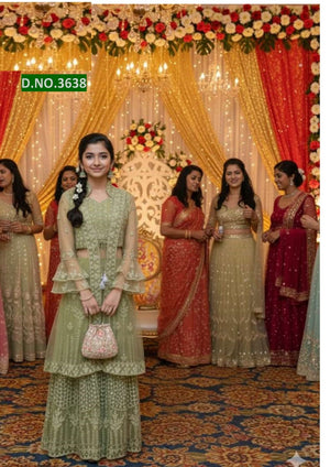 Mannika Crop Top Set With Jacket