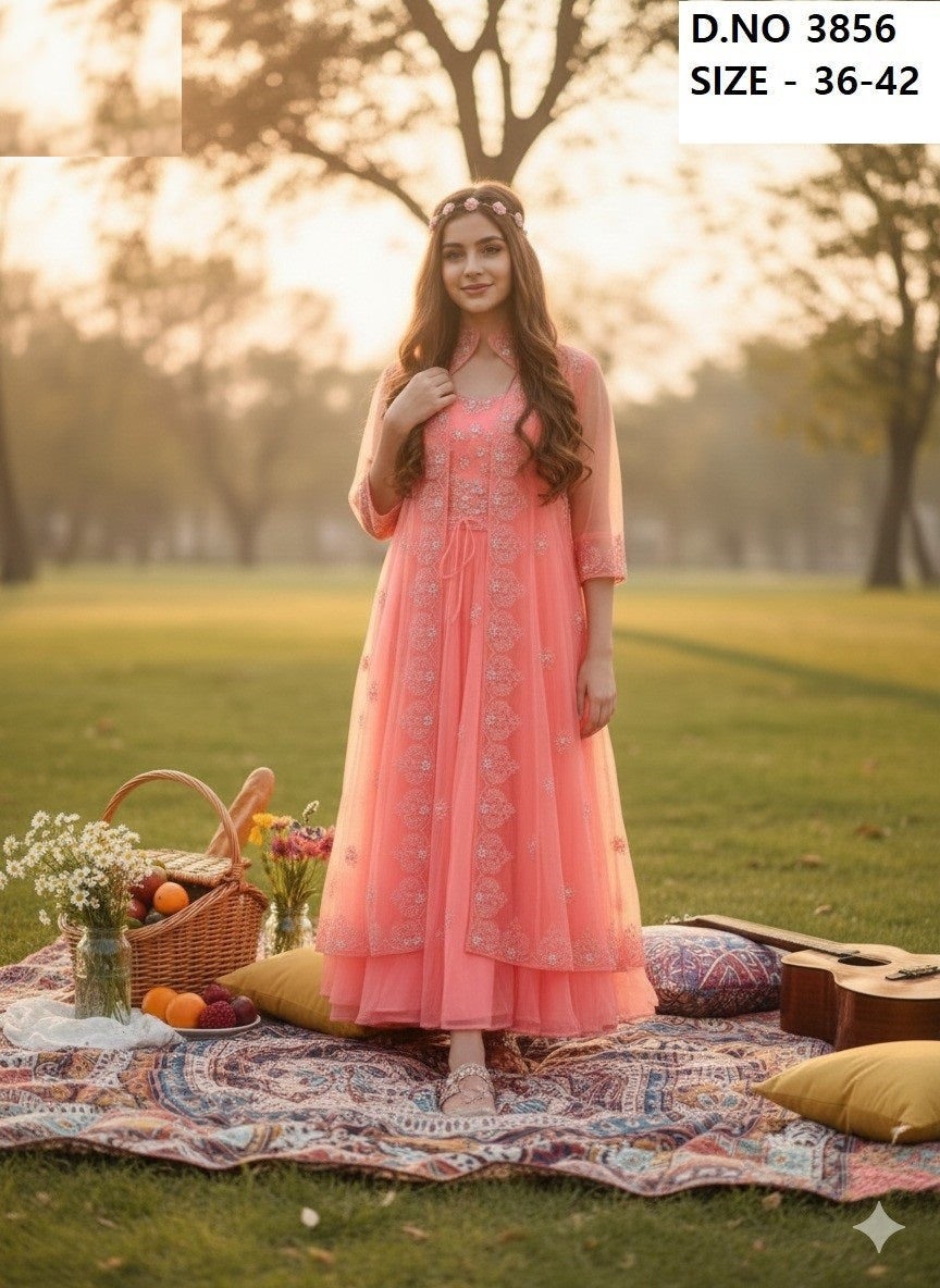 Mannika Gown Set With Jacket 3856