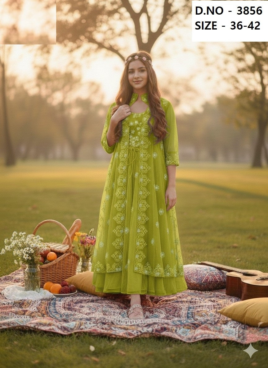 Mannika Gown Set With Jacket 3856