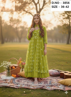 Mannika Gown Set With Jacket 3856