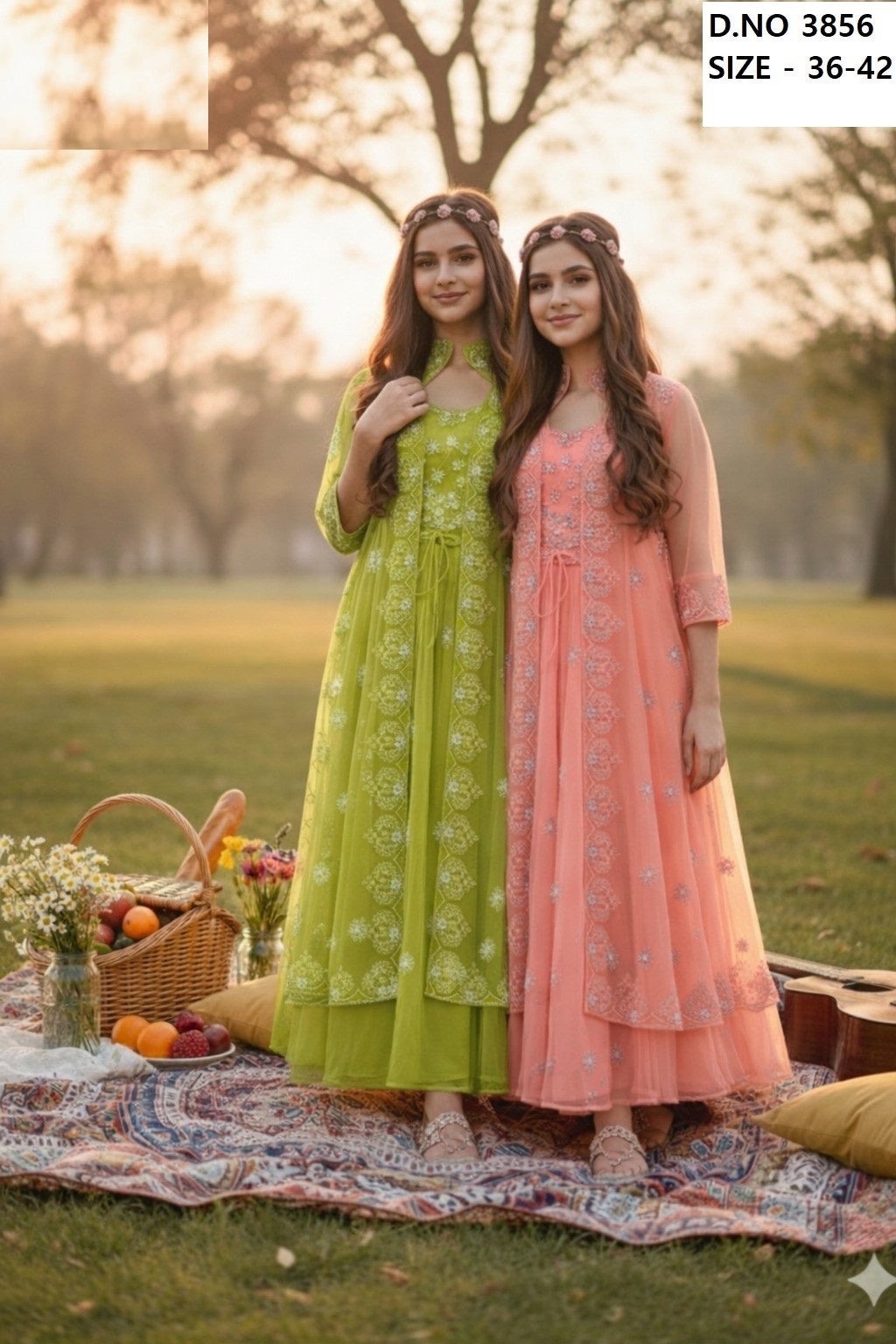 Mannika Gown Set With Jacket 3856