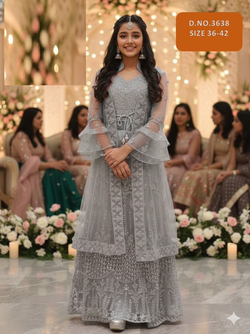 Mannika Vol 2 Crop Top Set With Jacket