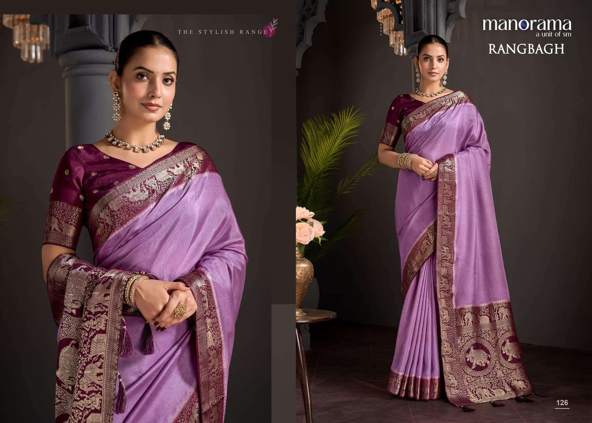 Manorama Rangbagh Viscose Printed Festive Wear Saree