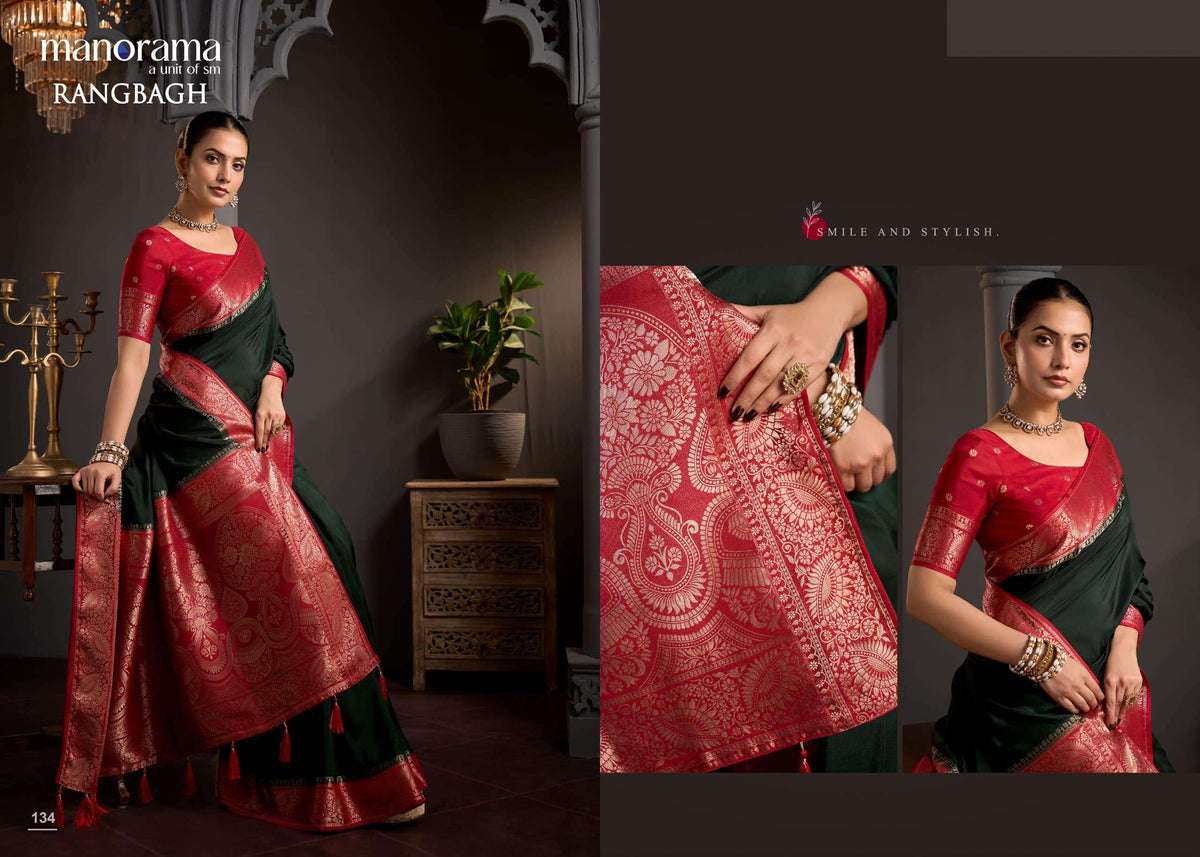 Manorama Rangbagh Viscose Printed Festive Wear Saree