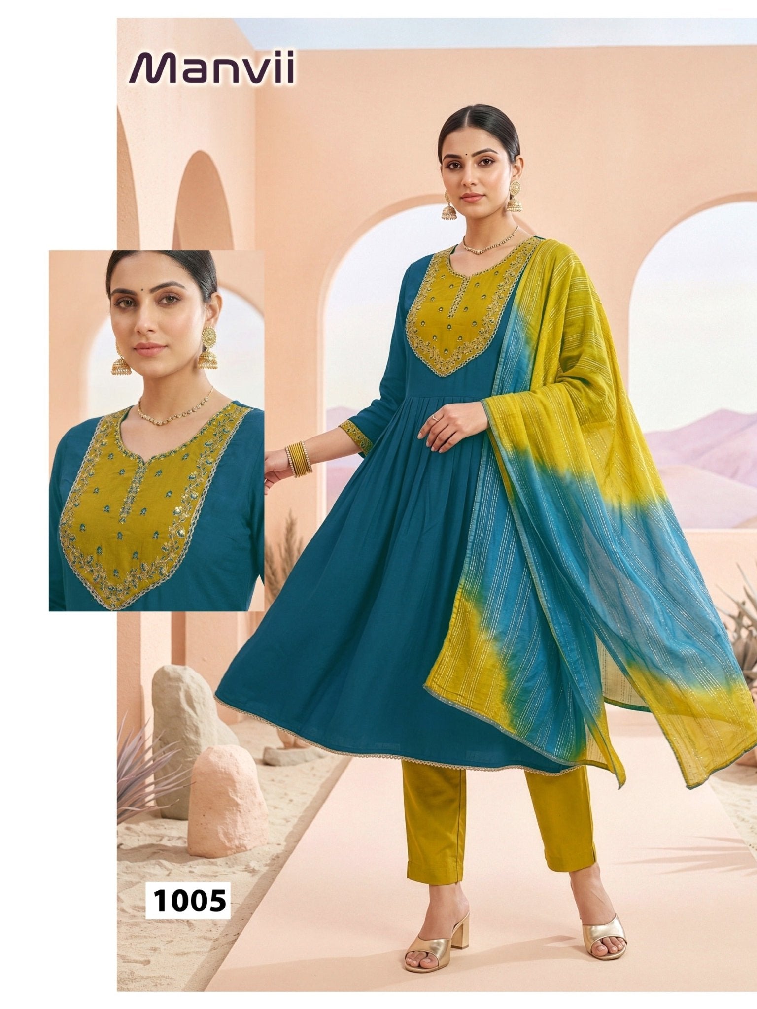 Manvii D No 1001 To 08 - Amrah Wholesale
