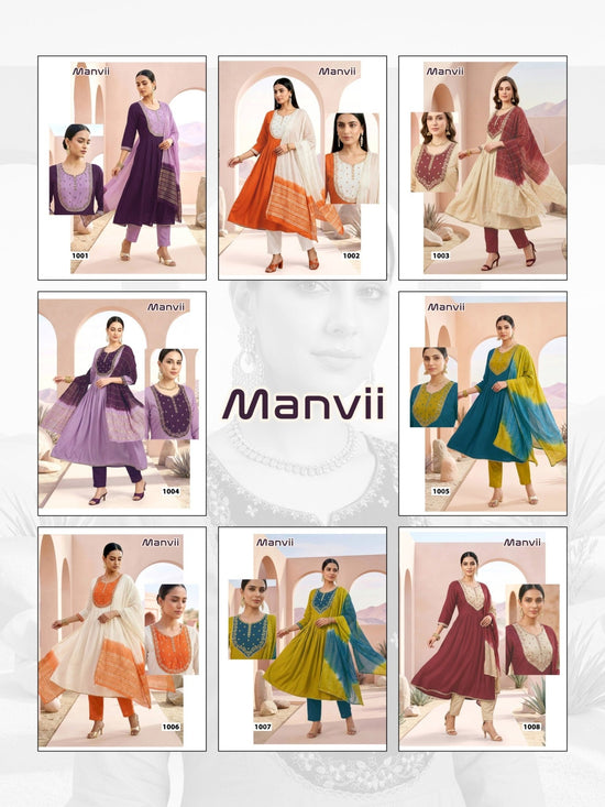 Manvii D No 1001 To 08 - Amrah Wholesale