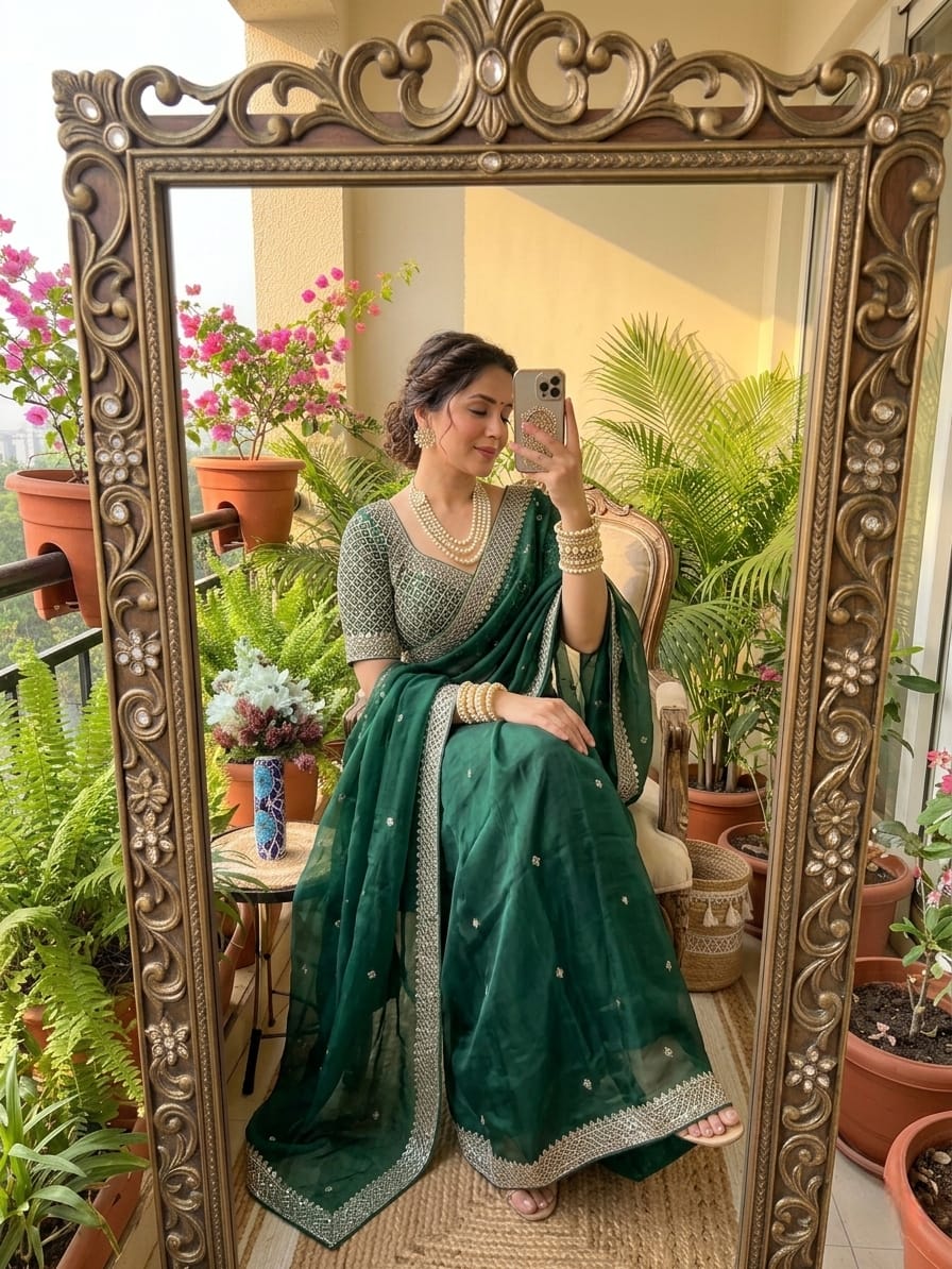 Mar 1 Tissue Saree - Amrah Wholesale