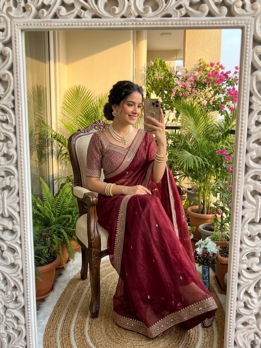 Mar 1 Tissue Saree - Amrah Wholesale