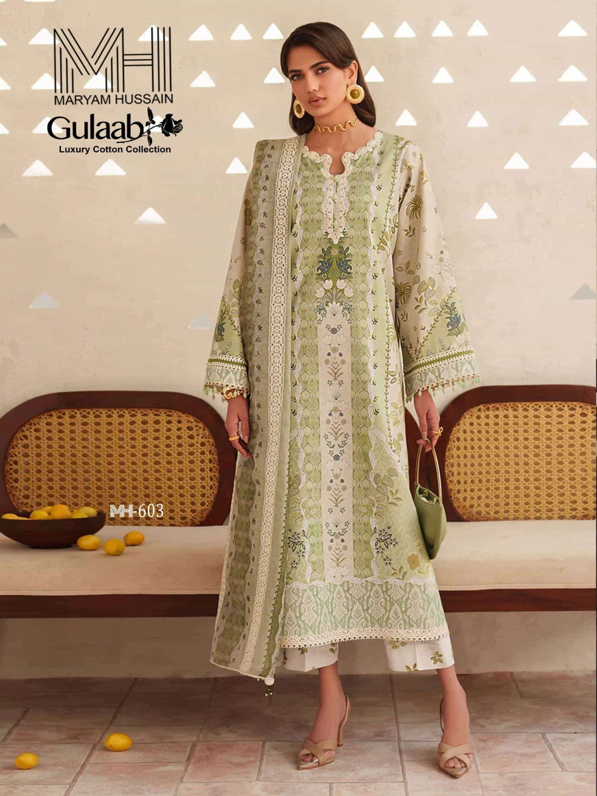 Maryam Hussain Gulaab Vol 6 Cotton Printed Dress Material - Amrah Wholesale