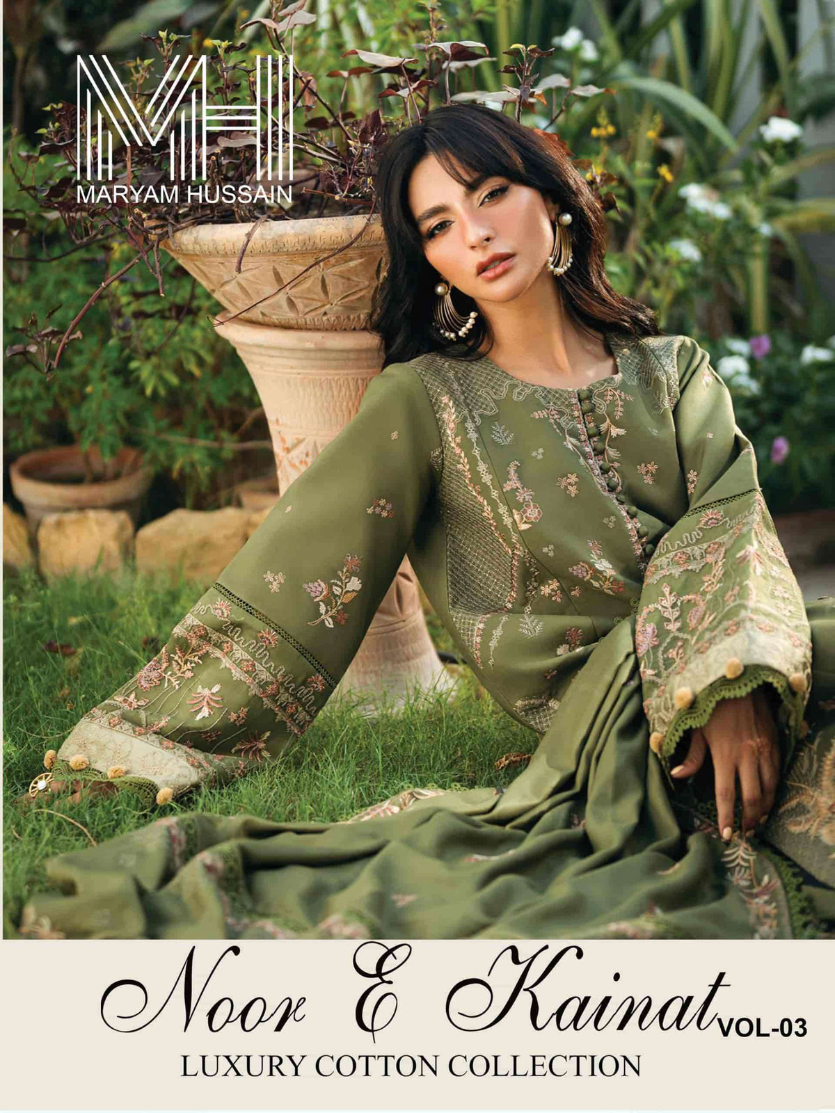 Maryam Hussain Noor E Kainat Vol 3 Cotton Pakistani Suit