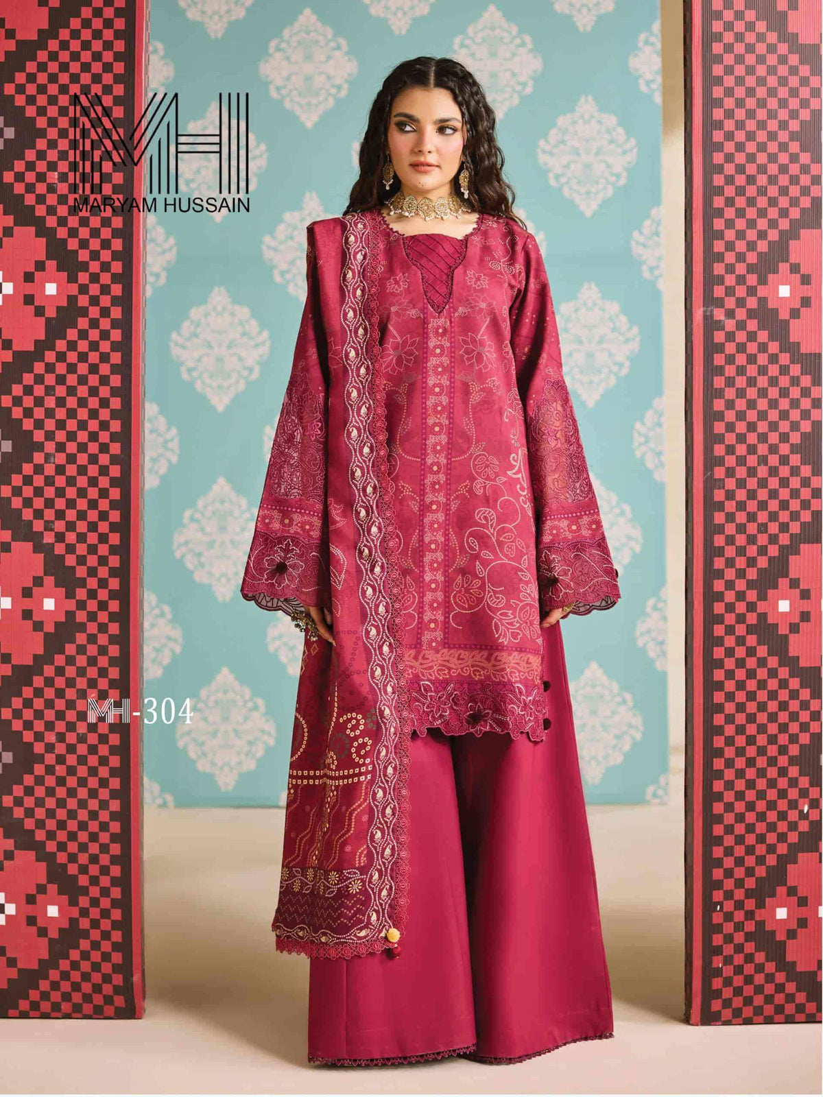 Maryam Hussain Noor E Kainat Vol 3 Cotton Pakistani Suit