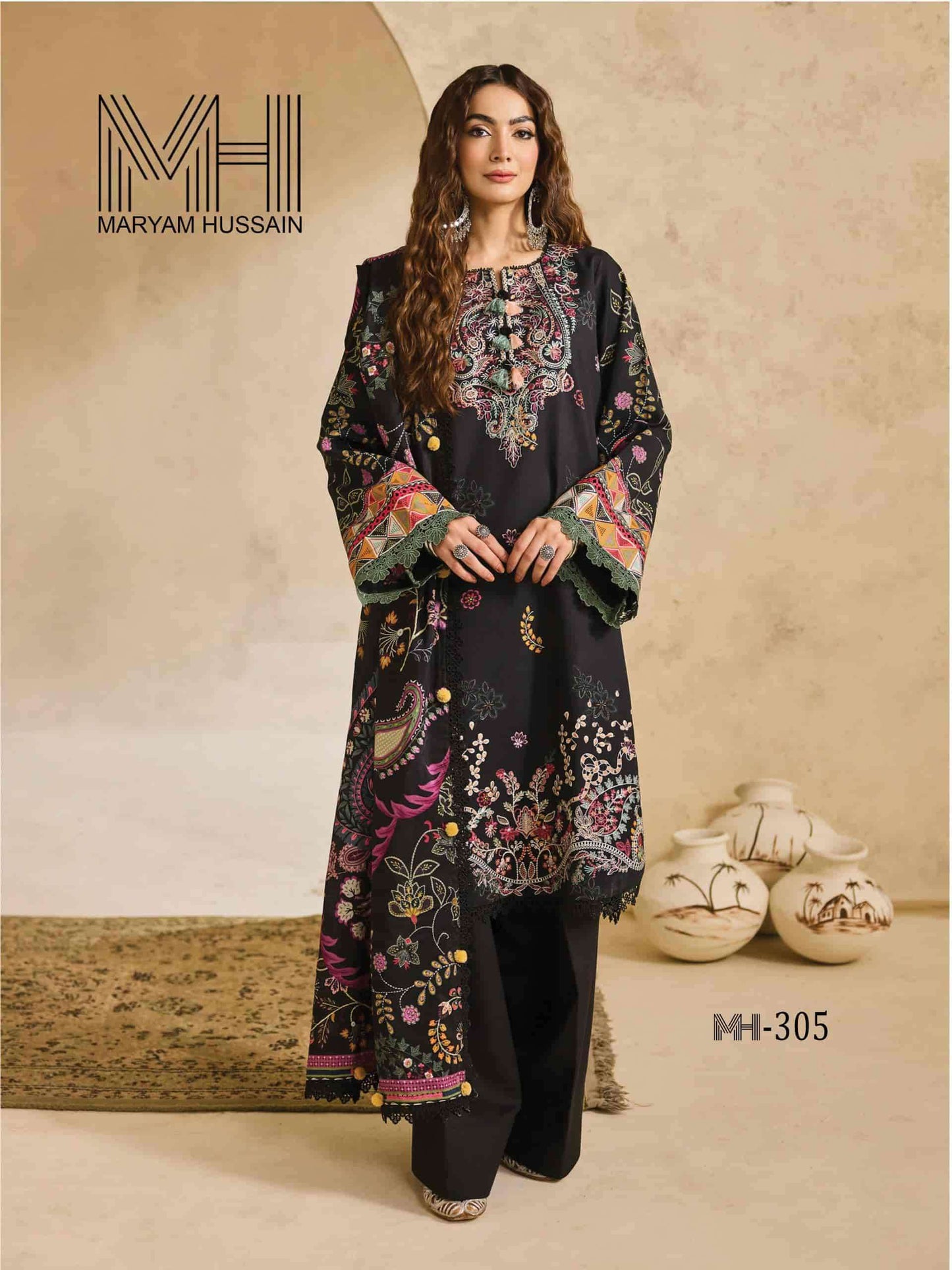Maryam Hussain Noor E Kainat Vol 3 Cotton Pakistani Suit