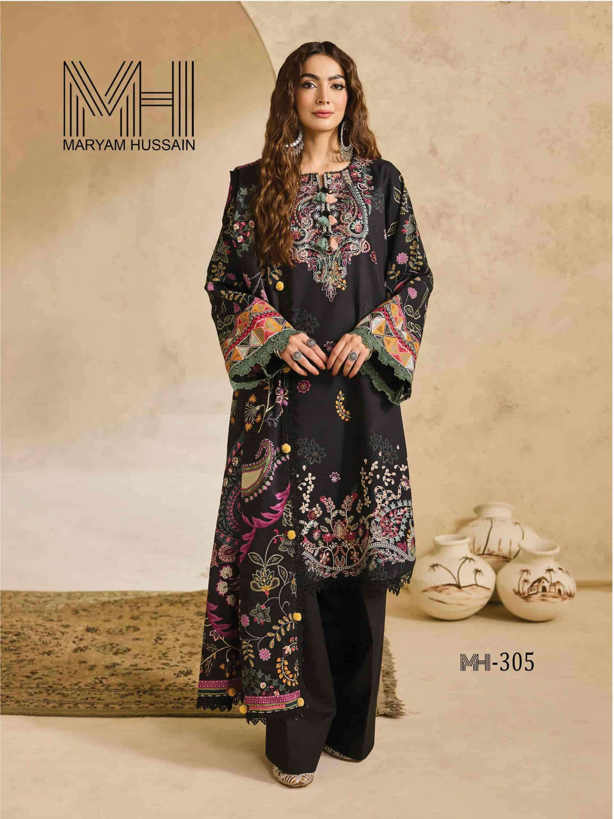 Maryam Hussain Noor E Kainat Vol 3 Cotton Pakistani Suit