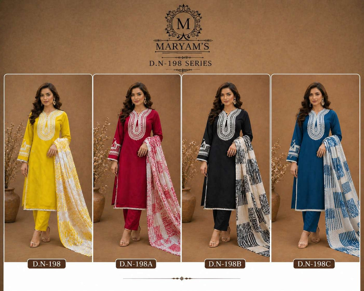 Maryam’s - 198 Georgette Pakistani Suit Set - Amrah Wholesale