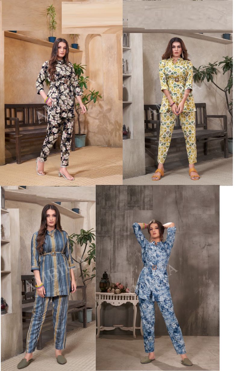 Amrah Wholesale Mast 1 Rayon Fancy Western Wear Co Ord Set Collection