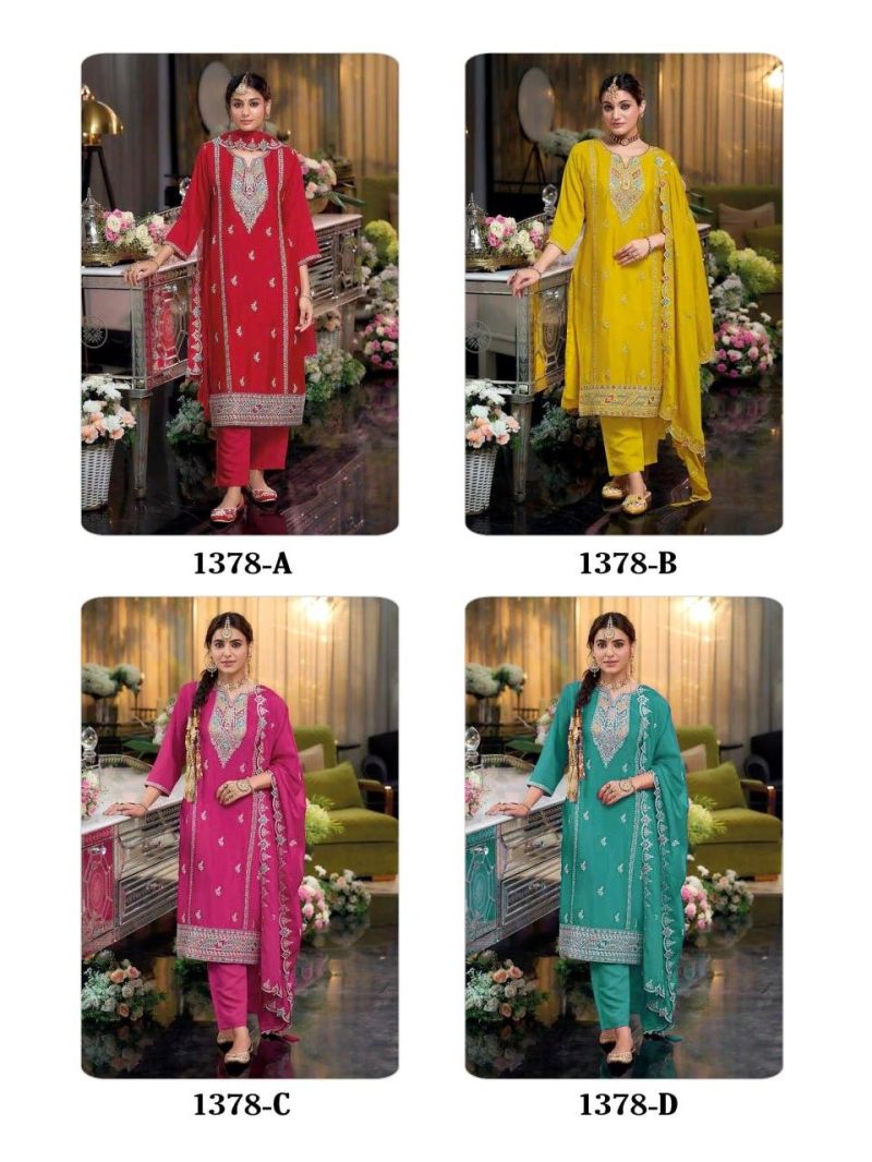 Master Colors 1378 Master Colors A To D Chinon Salwar Suit Set - Amrah Wholesale