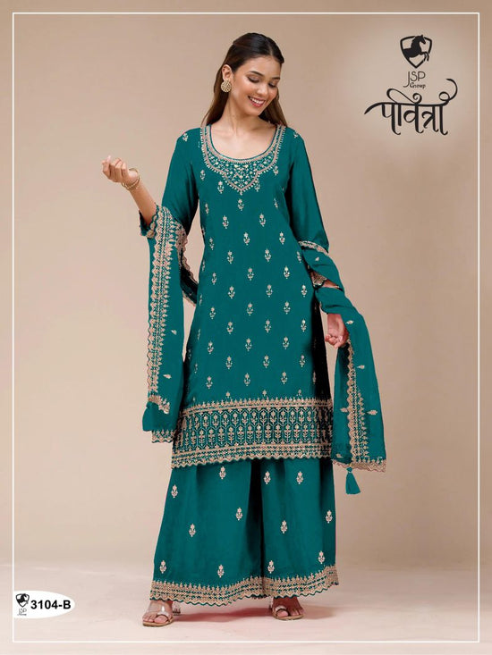 Master Colors 3104 A To D Georgette Dress Material