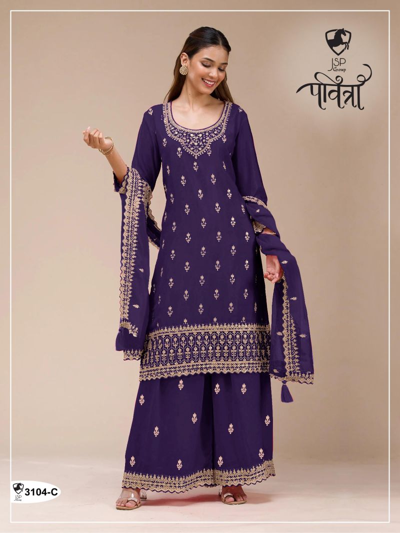 Master Colors 3104 A To D Georgette Dress Material