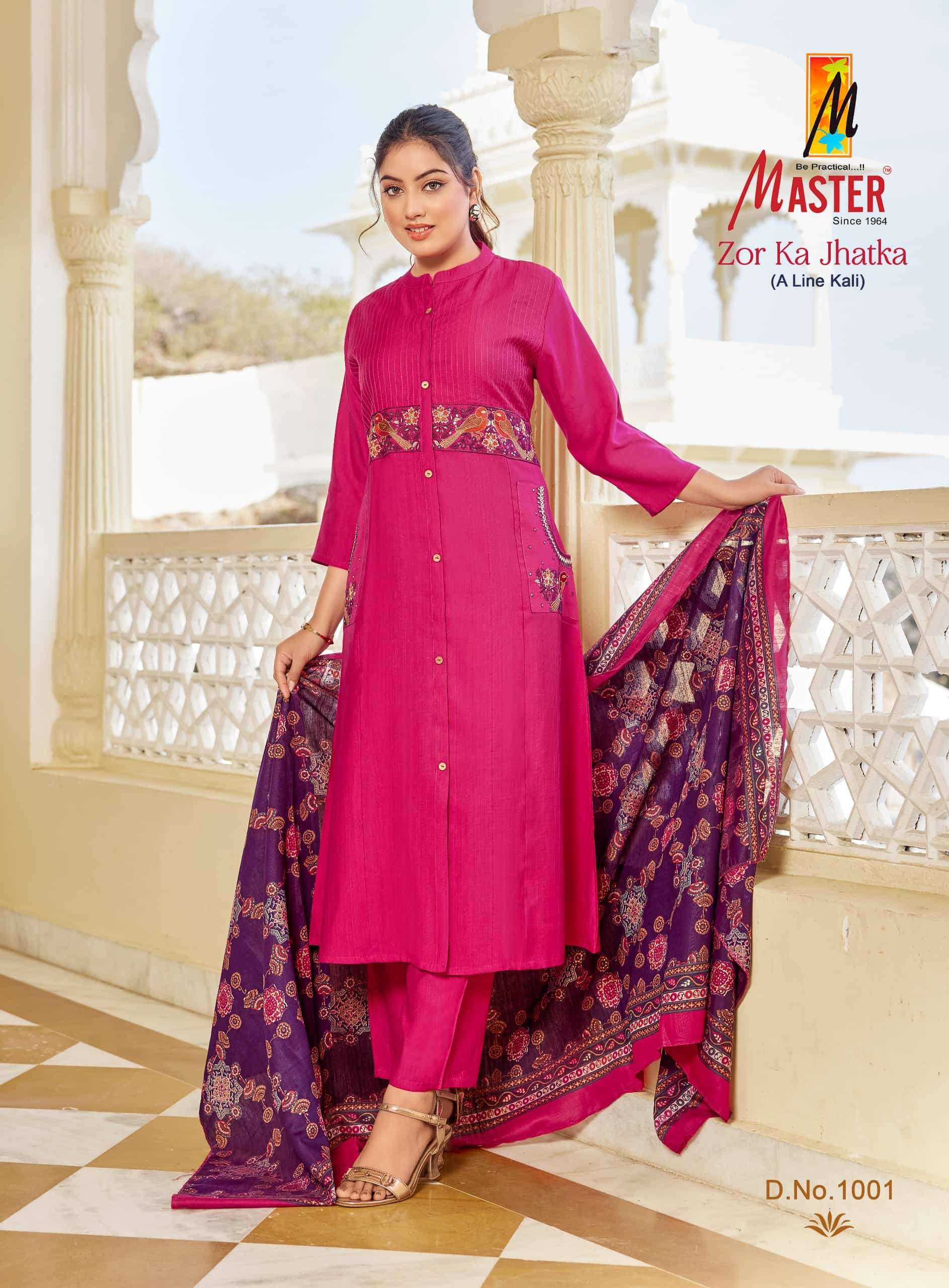 Master Zor Ka Jhatka Designer 3 Piece Stitched Salwar Suit Set