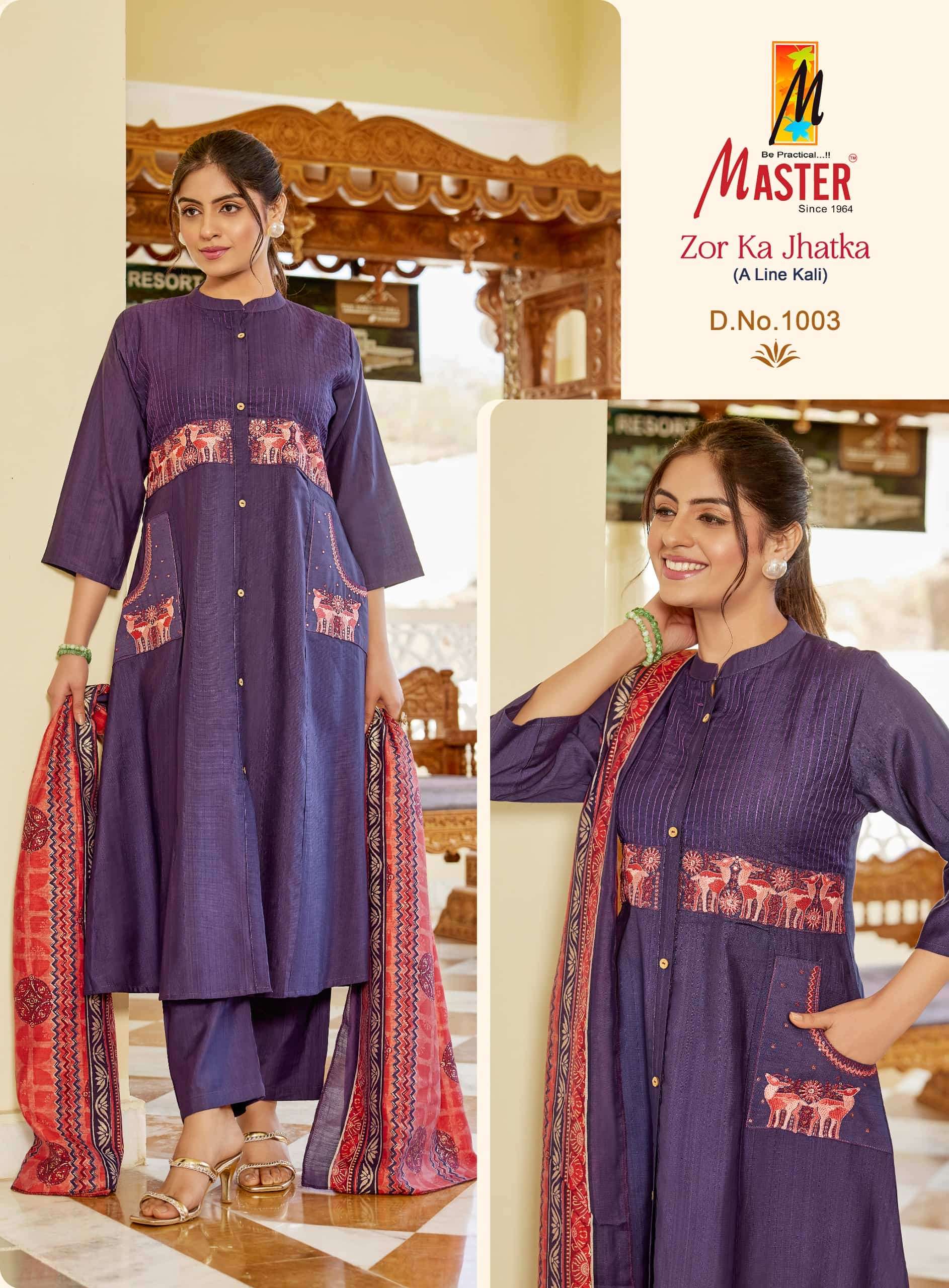 Master Zor Ka Jhatka Designer 3 Piece Stitched Salwar Suit Set