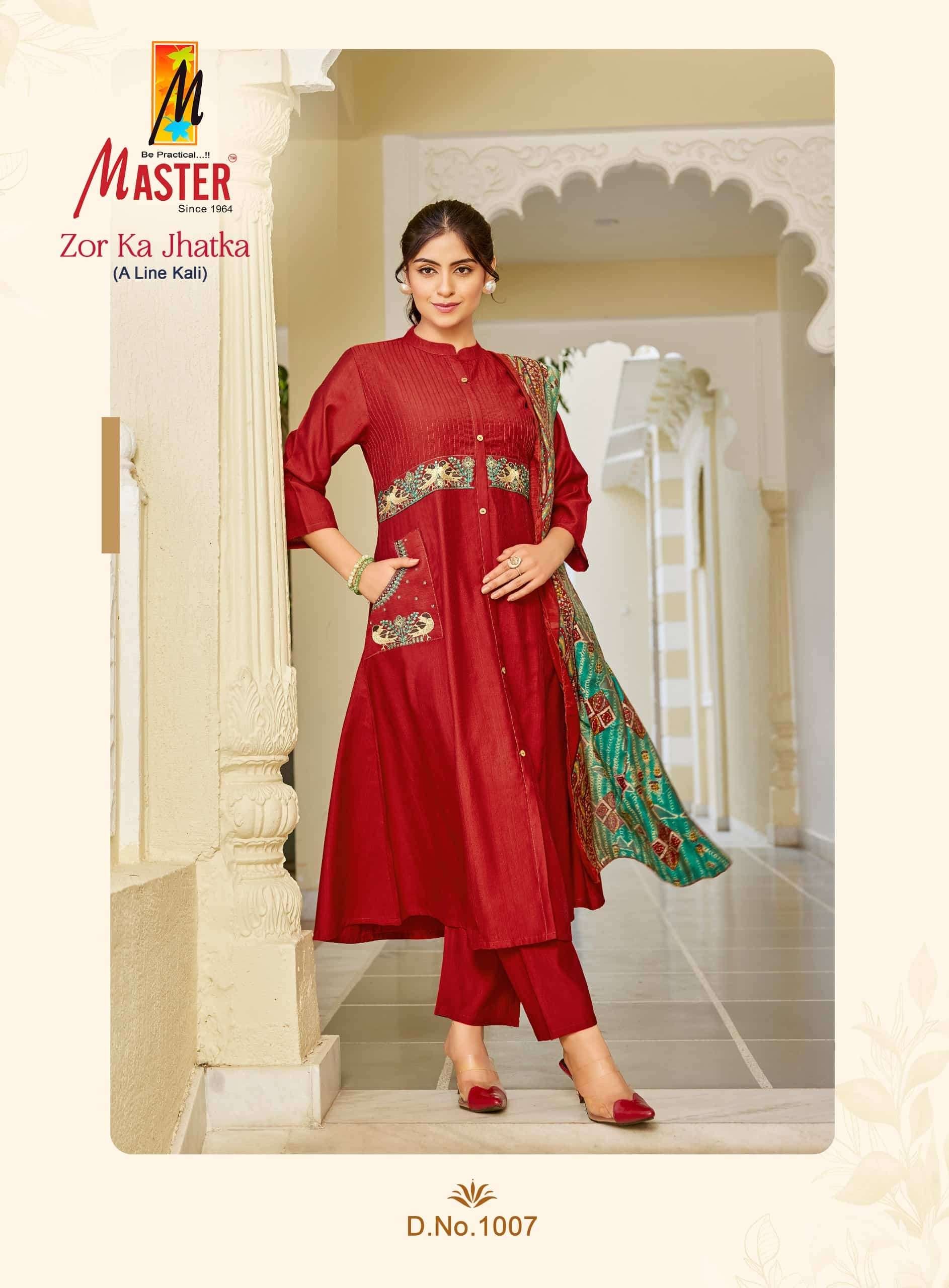 Master Zor Ka Jhatka Designer 3 Piece Stitched Salwar Suit Set