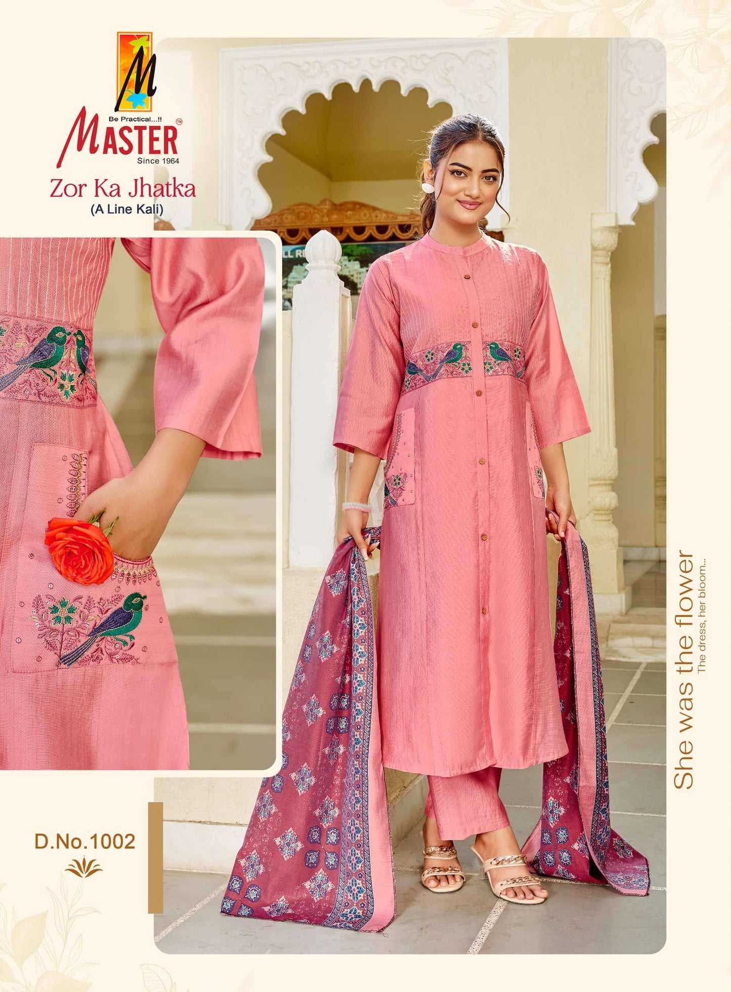 Master Zor Ka Jhatka Designer 3 Piece Stitched Salwar Suit Set