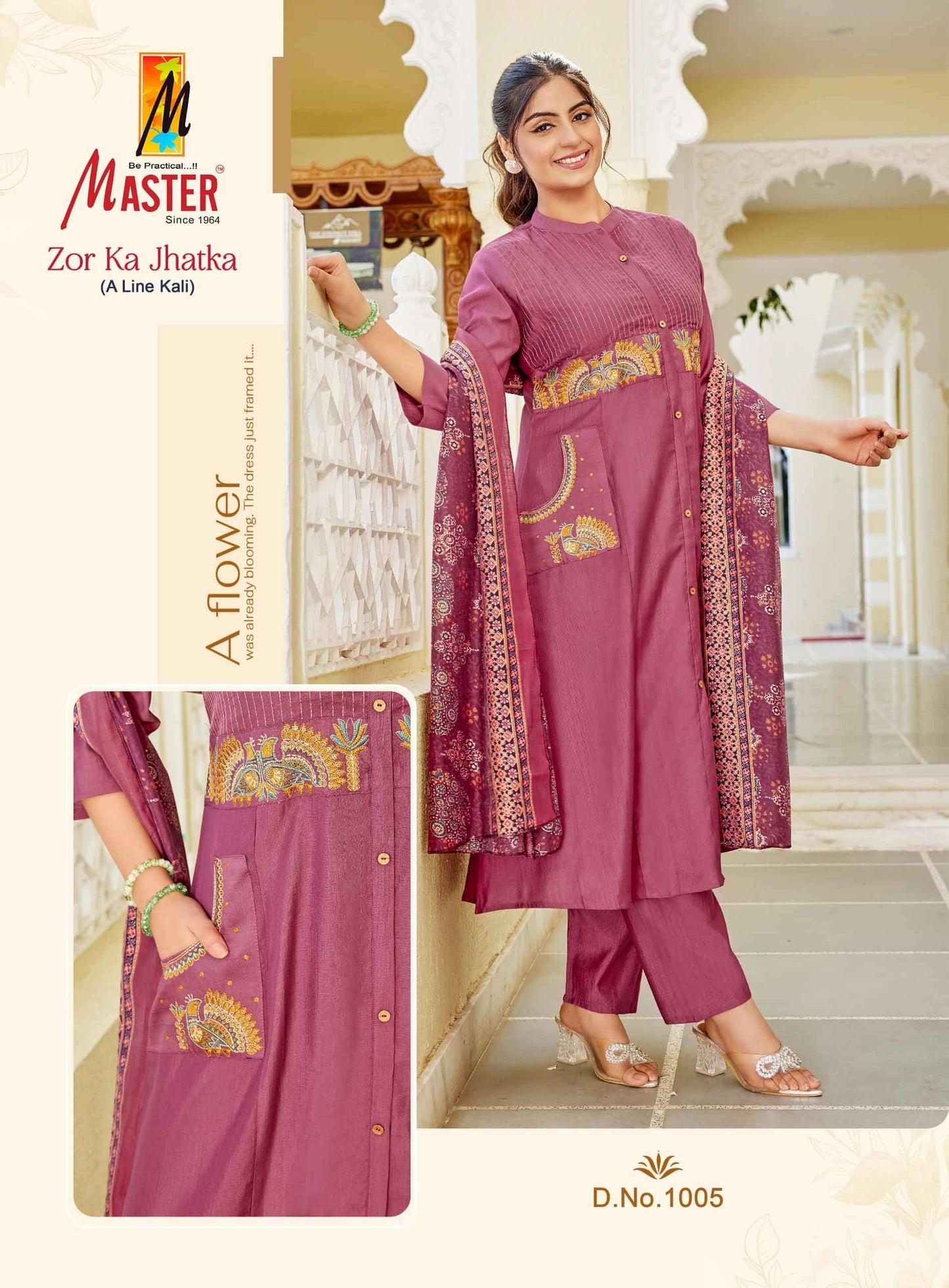 Master Zor Ka Jhatka Designer 3 Piece Stitched Salwar Suit Set