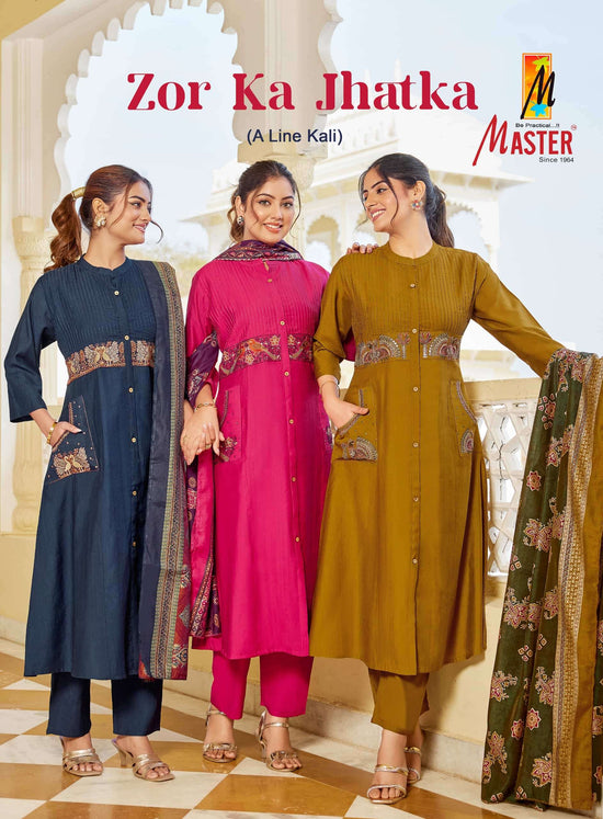 Master Zor Ka Jhatka Designer 3 Piece Stitched Salwar Suit Set