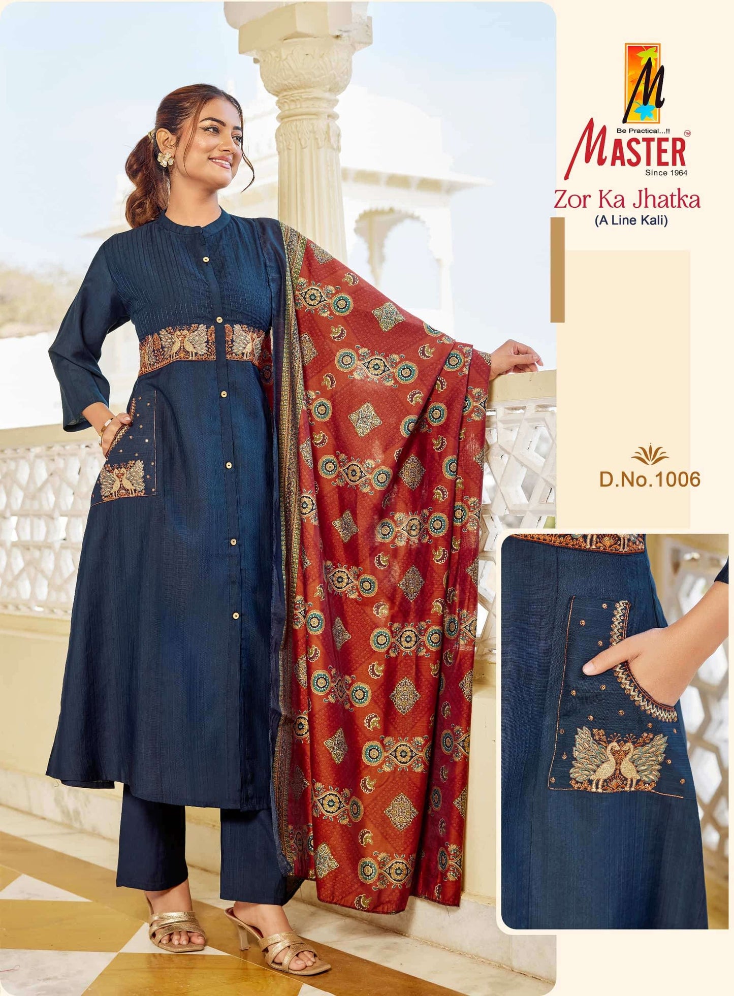 Master Zor Ka Jhatka Designer 3 Piece Stitched Salwar Suit Set