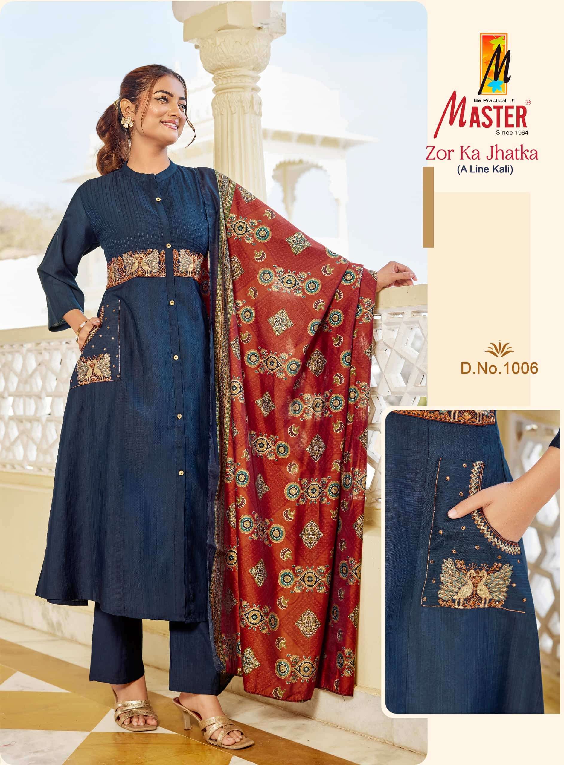 Master Zor Ka Jhatka Designer 3 Piece Stitched Salwar Suit Set