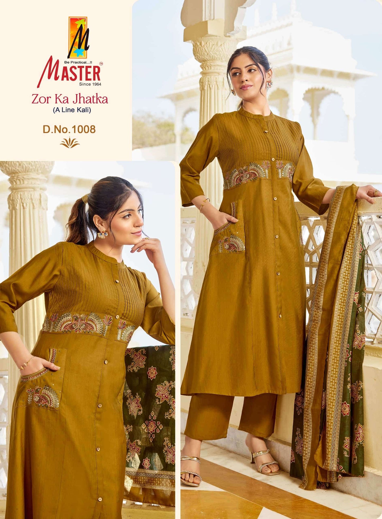 Master Zor Ka Jhatka Designer 3 Piece Stitched Salwar Suit Set